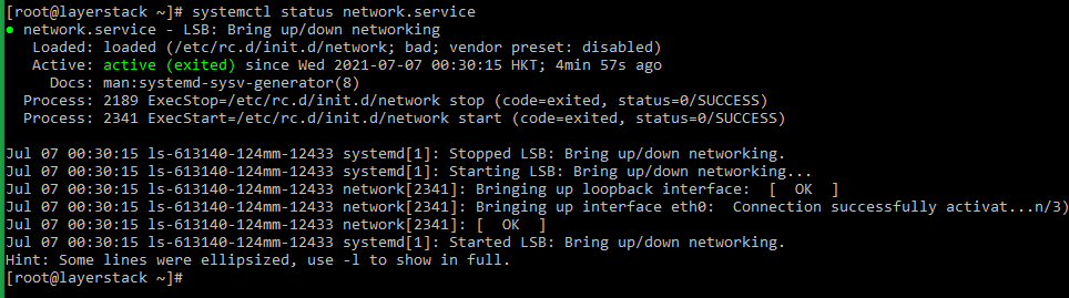 LayerStack Tutorials LayerStack How To Restart Network Interface Network Adapter On Linux 